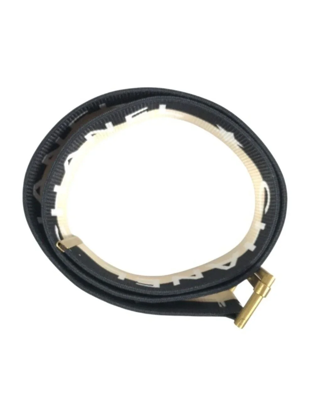 Chanel Belt CC Logo Canvas Leather Black